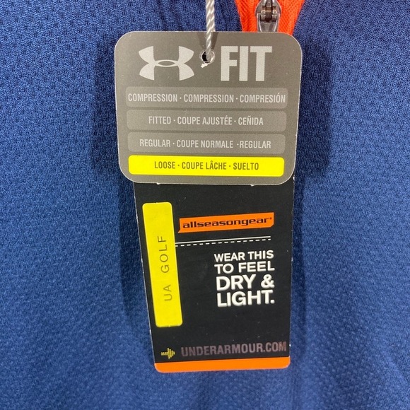 Half Moon Bay Golf Links Under Armour Mens 1/4 Zip 2XL Loose Blue Casual Classic - Picture 4 of 6